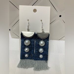 Denim earrings